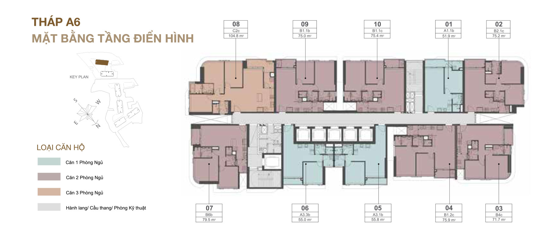 mặt bằng điẻn hình dự án eaton park