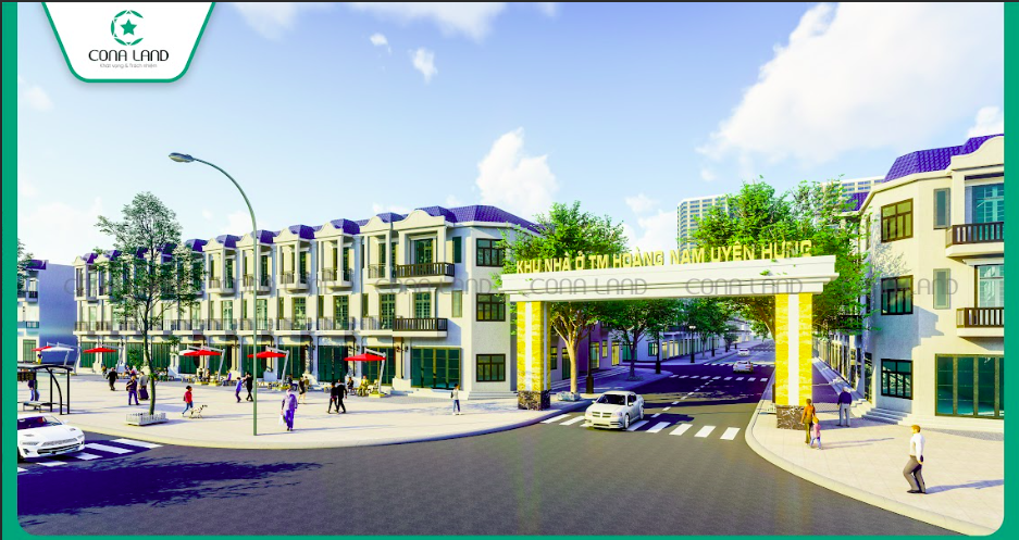 Phối cảnh cổng dự án hoàng nam uyên hưng