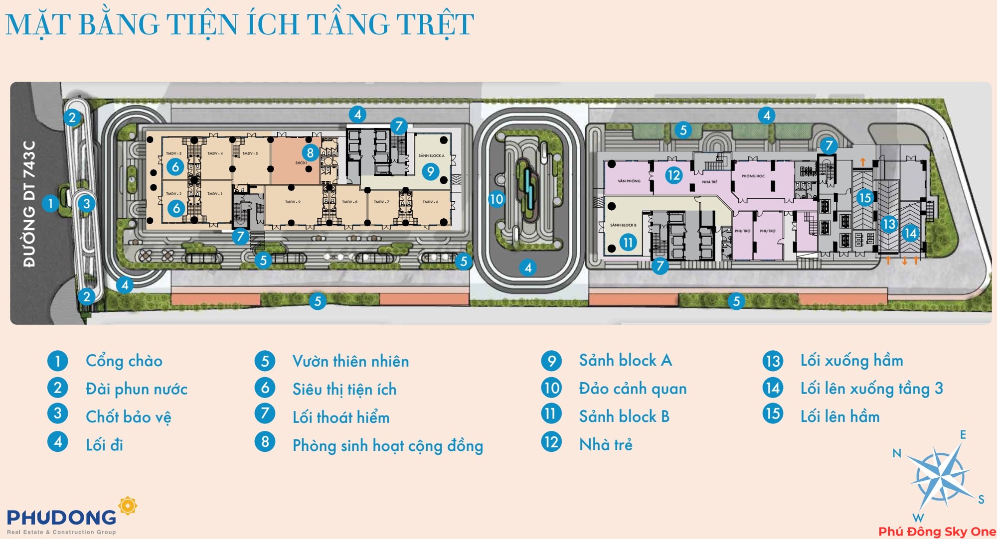 Tiện ích căn hộ phú đông sky one