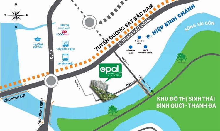 vị trí opal riverside thủ đức