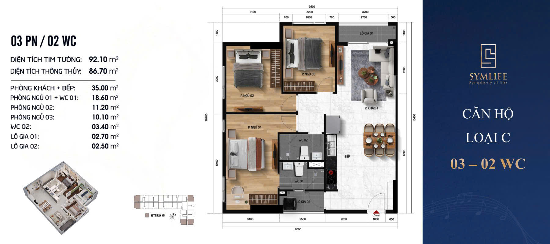 Can 3 Phong Ngu Symlife Thuan An
